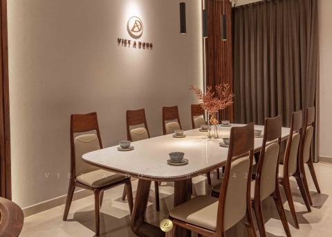 Bàn ăn gỗ óc chó CHARM BA - 20